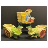 A2 - Trio of Vintage Shawnee Vintage Planters - Ceramic Plant Pots