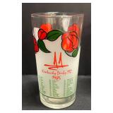 A2 - Set of Four Churchill Downs Run For The Roses Kentucky Derby Glass Tumblers