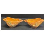 B3 - Vintage 1948 Roseville Pottery Wincraft Tea Set in the Orange Cherry Blossom Pattern.