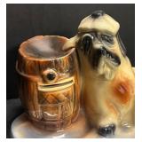 B3 - Vintage McCoy Saint Bernard Coin Bank & Dresser Valet