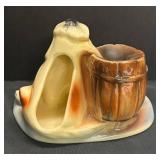 B3 - Vintage McCoy Saint Bernard Coin Bank & Dresser Valet