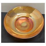 B4 - Vintage Jeanette Marigold Tree Bark Glass Compote Dish