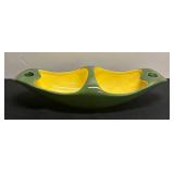 G6 - Vintage Red Wing Console Bowl with Candle Holder Designed by Belle Kogan