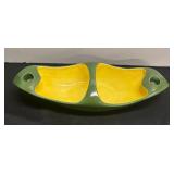 G6 - Vintage Red Wing Console Bowl with Candle Holder Designed by Belle Kogan