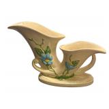 G6 - Vintage Hull Art Pottery Double Magnolia Cornucopia Vase