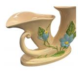 G6 - Vintage Hull Art Pottery Double Magnolia Cornucopia Vase