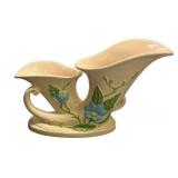 G6 - Vintage Hull Art Pottery Double Magnolia Cornucopia Vase