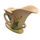 G6 - Vintage Hull Art Pottery Double Magnolia Cornucopia Vase