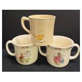 B5 - Vintage Royal Doulton Bunnykins & Ovaltine Mugs and Bowl