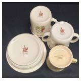 B5 - Vintage Royal Doulton Bunnykins & Ovaltine Mugs and Bowl
