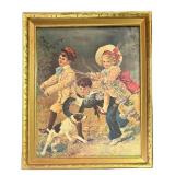 W - Vintage Victorian Print