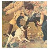 W - Vintage Victorian Print