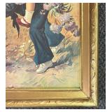 W - Vintage Victorian Print