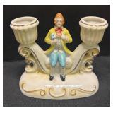 B6 - Vintage Occupied Japan Porcelain Figurines & Candle Holder