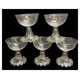 Five Fine Vintage Imperial Glass Candlewick Fruit Dishes
