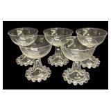 Five Fine Vintage Imperial Glass Candlewick Fruit Dishes