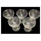 Five Fine Vintage Imperial Glass Candlewick Fruit Dishes