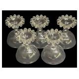 Five Fine Vintage Imperial Glass Candlewick Fruit Dishes