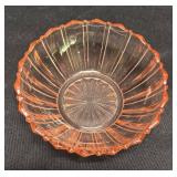 G4 - Vintage Pink Depression Glass Platter & Bowls Set