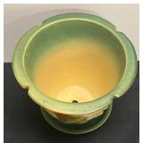 G1 - Vintage Roseville White Rose Planter with Under Plate