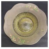 G2 - Vintage Lancaster Glass Amy Patterned Bowl