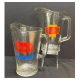 A5 - Two Vintage Schmidt Beer Glass Pitchers