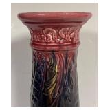 W - Vintage McCoy Brush Pottery Jardiniere Pedestal