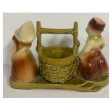 A3 - Vintage Shawnee Dutch Boy & Girl Wishing Well Planter