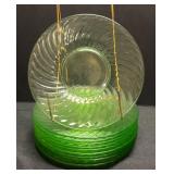 H2 - Ten Vintage Hocking Uranium Glass Plates