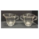 H2 - Vintage Imperial Candlewick Glass Serving Pieces