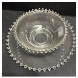 H2 - Vintage Imperial Candlewick Glass Serving Pieces