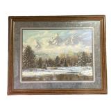 W - "Winter Mountain Scene" Framed Print by Joe Sambataro