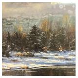 W - "Winter Mountain Scene" Framed Print by Joe Sambataro
