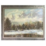 W - "Winter Mountain Scene" Framed Print by Joe Sambataro