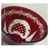 B6 - Vintage Egermann Ruby Cut Crystal Vase