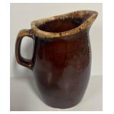 K6 - Vintage McCoy Brown Drip Glaze Pottery Bowl, Pitcher & Soup Mugs