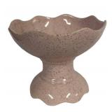 H5 - Vintage McCoy Speckled Pink Compote Planter