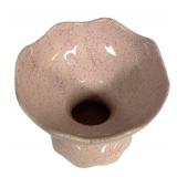 H5 - Vintage McCoy Speckled Pink Compote Planter