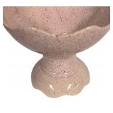 H5 - Vintage McCoy Speckled Pink Compote Planter
