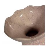 H5 - Vintage McCoy Speckled Pink Compote Planter