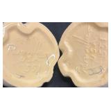 H5 - Vintage Roseville Pottery Ming Tree Candle Holders