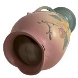 W - Vintage Hull Art Pottery Magnolia Vase 16 in Pink & Blue Matte Glaze