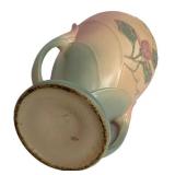 W - Vintage Hull Art Pottery Magnolia Vase 16 in Pink & Blue Matte Glaze