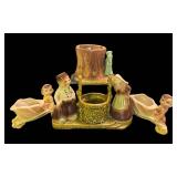 E4 - Vintage Shawnee & Morton Pottery Planters Mixed Lot of 4