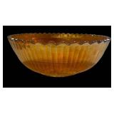 E4 - Antique Imperial Glass Windmill Marigold Carnival Glass Footed Bowls (Lot of 2)