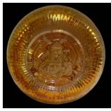 E4 - Antique Imperial Glass Windmill Marigold Carnival Glass Footed Bowls (Lot of 2)