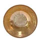 E4 - Vintage Jeannette Glass Iris & Herringbone Floragold Louisa Carnival Glass Mixed Lot