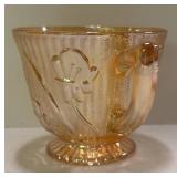 E4 - Vintage Jeannette Glass Iris & Herringbone Floragold Louisa Carnival Glass Mixed Lot
