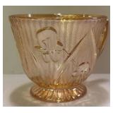 E4 - Vintage Jeannette Glass Iris & Herringbone Floragold Louisa Carnival Glass Mixed Lot