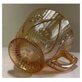 E4 - Vintage Jeannette Glass Iris & Herringbone Floragold Louisa Carnival Glass Mixed Lot